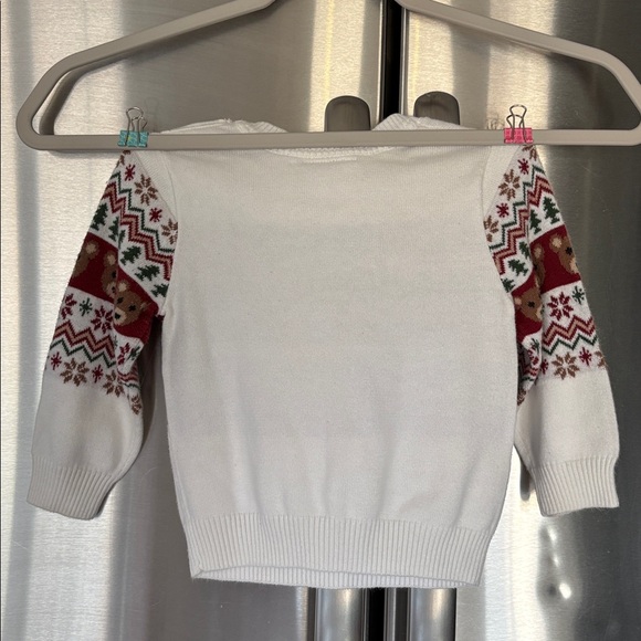 First Impressions White and Red Christmas Bear Sweater - Picture 6 of 7